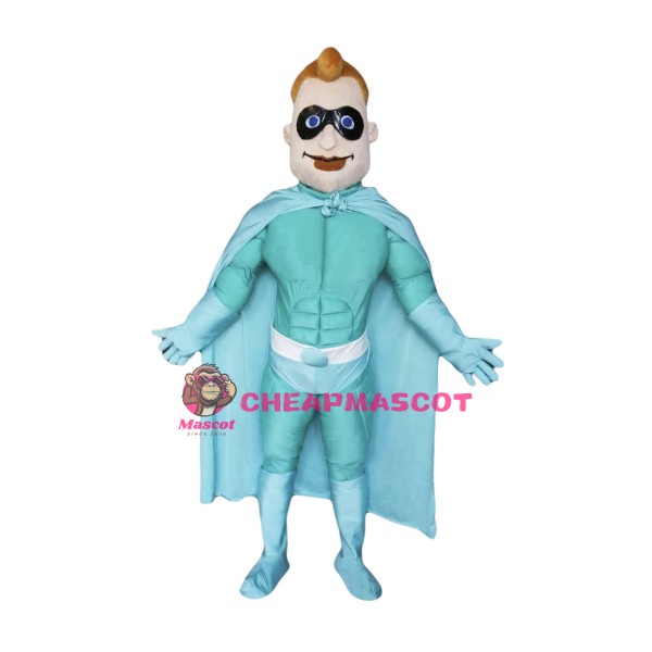 Green Superhero Mascot Costume