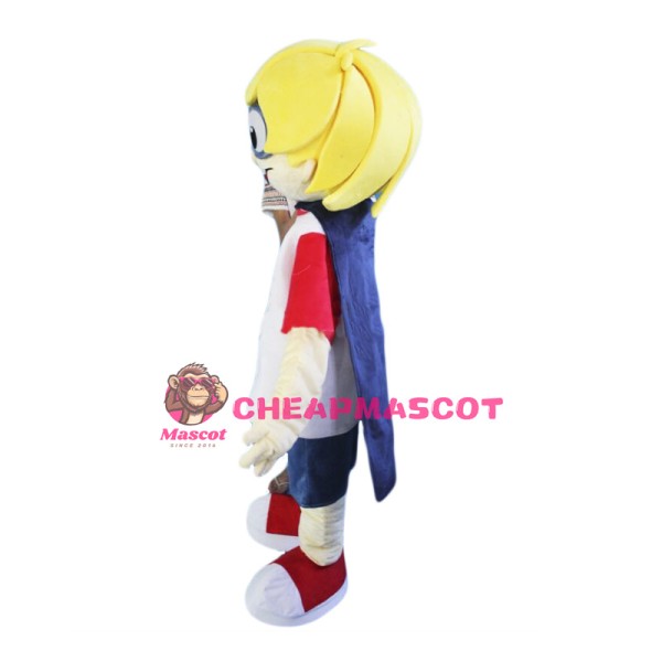 Yellow Hair Boy Mascot Costume