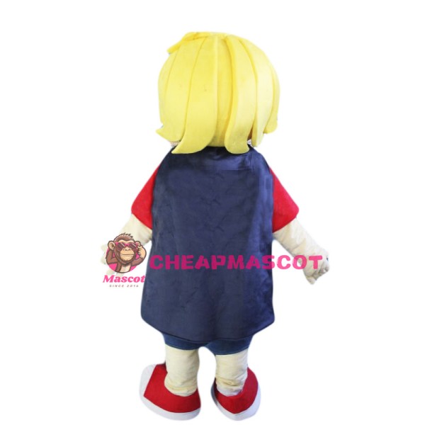 Yellow Hair Boy Mascot Costume