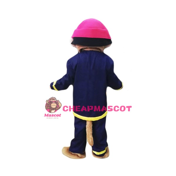 Fireman Monkey Mascot Costume