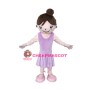 Cute Purple Dress Girl Mascot Costume