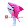 Cute Pink Shark Mascot Costume