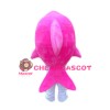 Cute Pink Shark Mascot Costume
