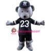 Grey Teddy Bear Mascot Costume