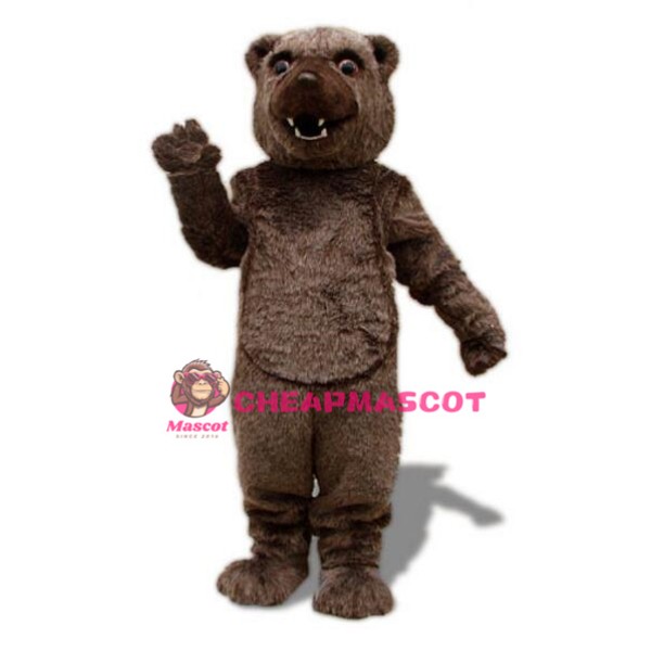 Plush Material Brown Bear Mascot Costume
