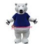 Polar Bear Mascot Costume with T-shirts