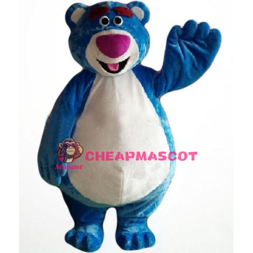 Cartoon Character Blue Bear Mascot Costume