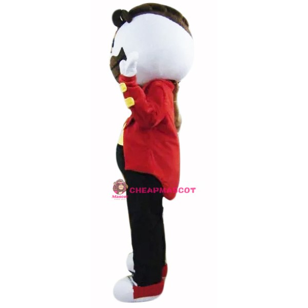 Long Brown Beard Boy Mascot Costume