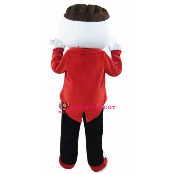 Long Brown Beard Boy Mascot Costume