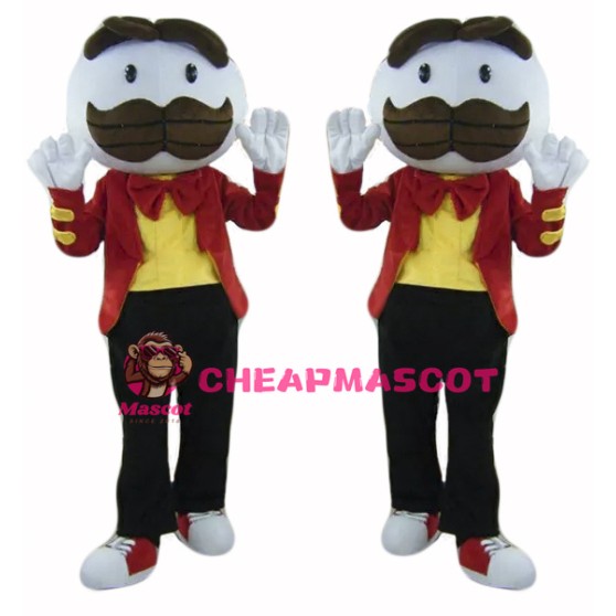 Long Brown Beard Boy Mascot Costume