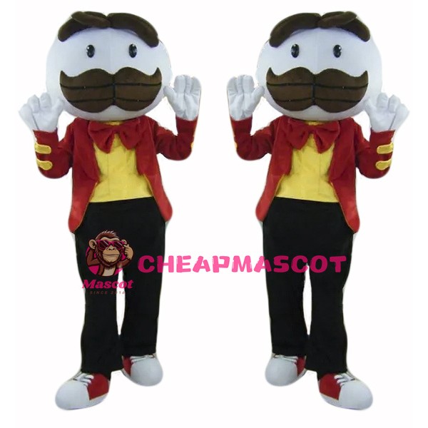 Long Brown Beard Boy Mascot Costume