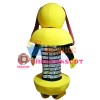 Yellow Cartoon Robot Dog Mascot Costume
