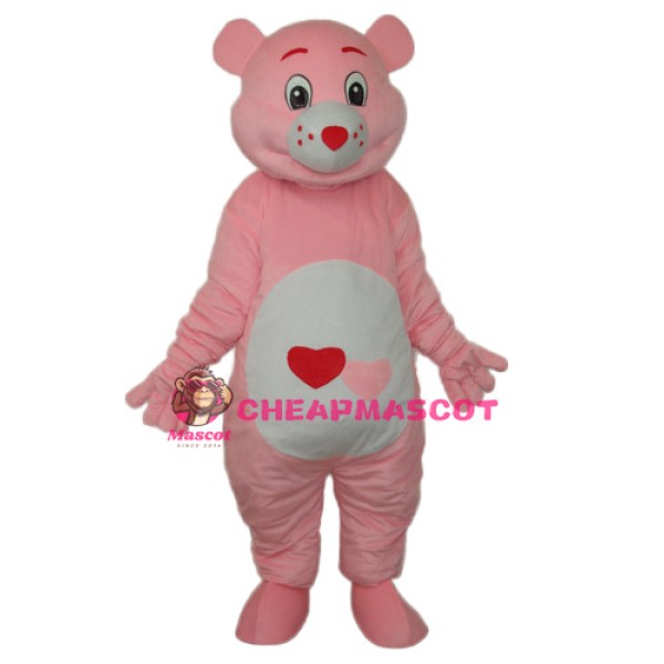 Red Heart Bear Mascot Adult Costume