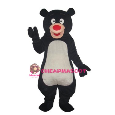 Black Blue Bear Mascot Adult Costume