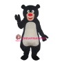 Black Blue Bear Mascot Adult Costume