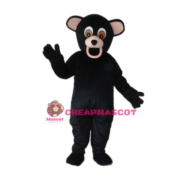 Black Dog Bear Mascot Adult Costume