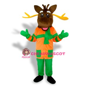 Christmas Deer Adult Mascot Costume