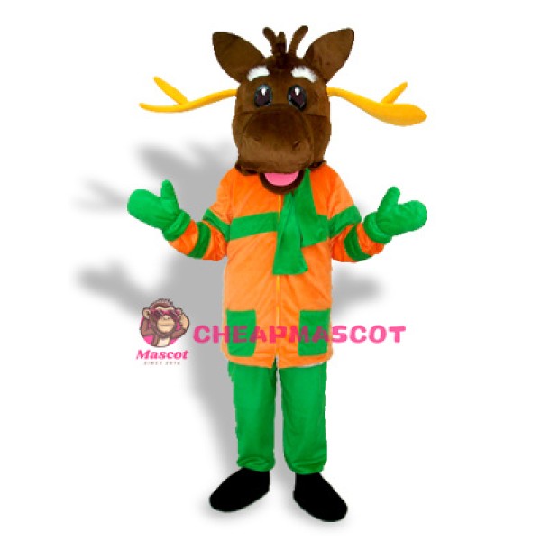 Christmas Deer Adult Mascot Costume