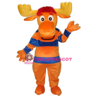 Striped Deer Mascot Adult Costume