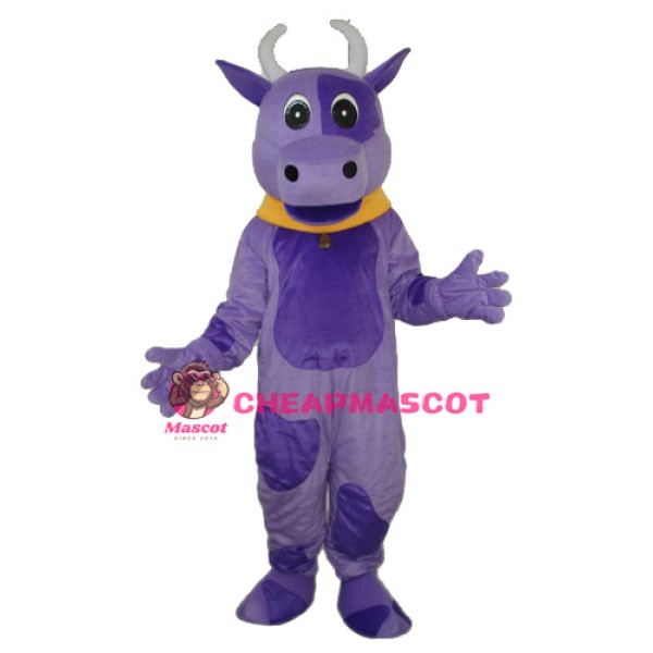 Purple Cow Mascot Adult Costume