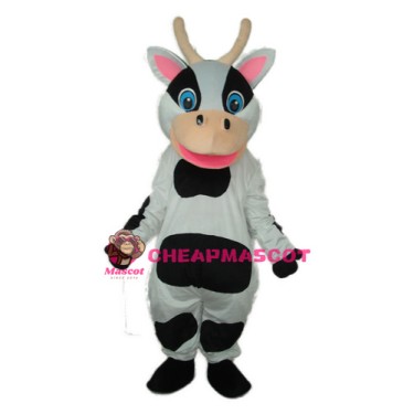 Black Dot Cow Mascot Adult Costume