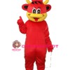 Yellow Mouse Red Cow Mascot Adult Costume