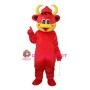 Yellow Mouse Red Cow Mascot Adult Costume