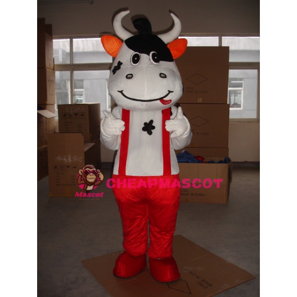 Red Cattle Mascot Costume