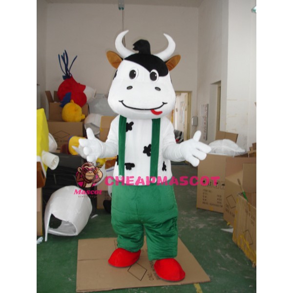 Green Cattle Mascot Costume