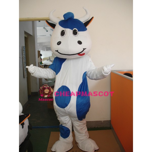Blue Cattle Mascot Costume