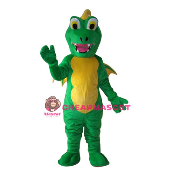 Big Mouth Thorn Green Dinosaur Mascot Adult Costume