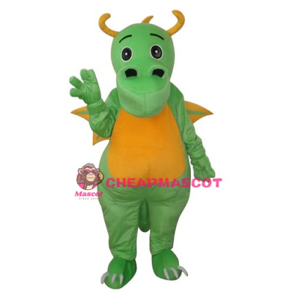 Big Nose Green Dinosaur Mascot Adult Costume