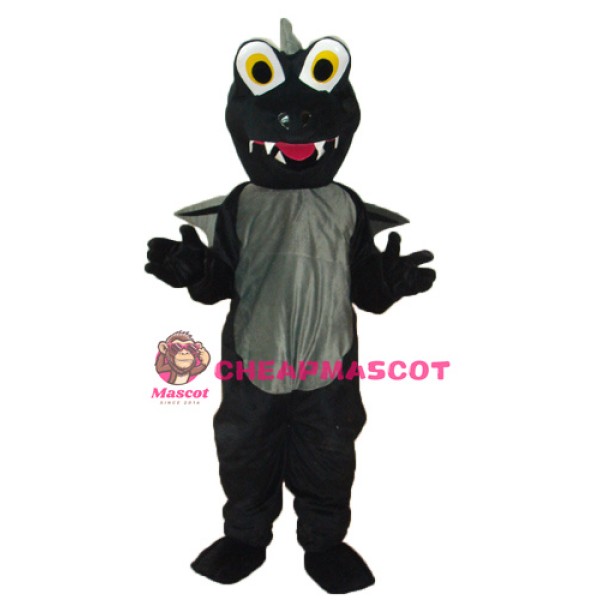 Black Dinosaurs Mascot Adult Costume