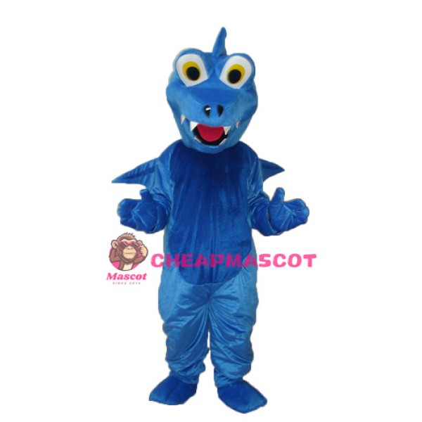 Blue Thorn Dragon Mascot Adult Costume