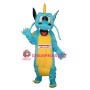 Blue Yellow Serrated Teeth Dragon Mascot Adult Costume
