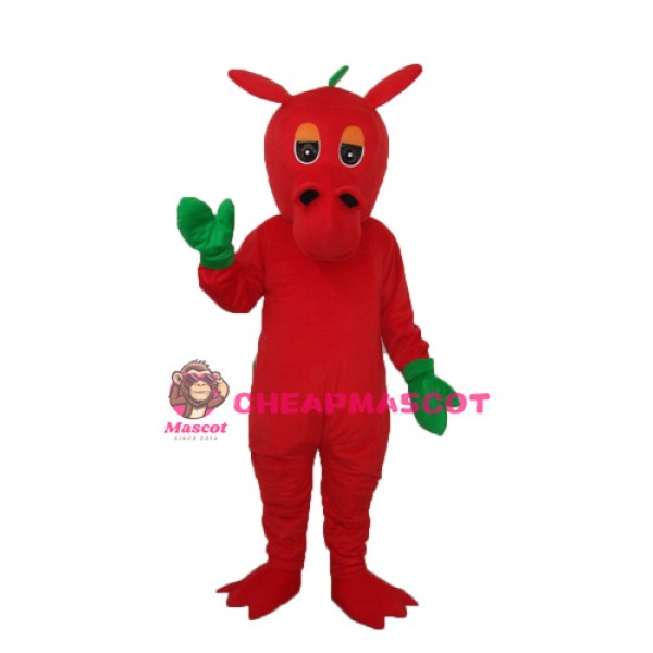 Flower Red Dragon Mascot Adult Costume