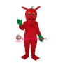 Flower Red Dragon Mascot Adult Costume