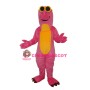 Pink Dinosaur with Glasses Mascot Adult Costume