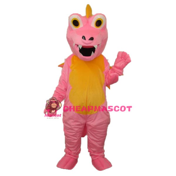 Pink Long Thorn Dragon Mascot Adult Costume