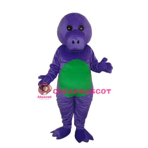 Purple Dinosaur Mascot Adult Costume