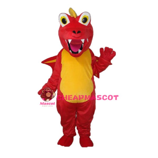 Red Thorn Dragon Mascot Adult Costume