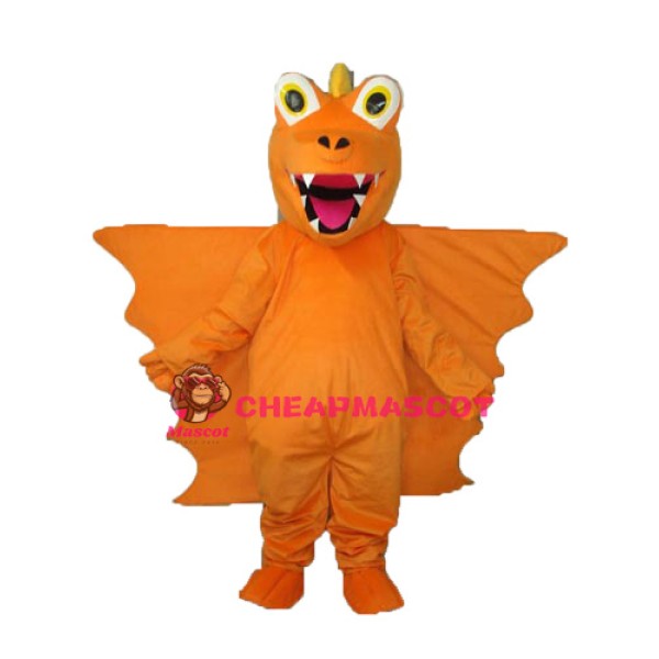 Revised Version Orange Long Thorn Dragon Mascot Adult Costume