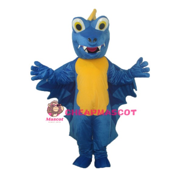 Revision Blue Dinosaur Mascot Adult Costume