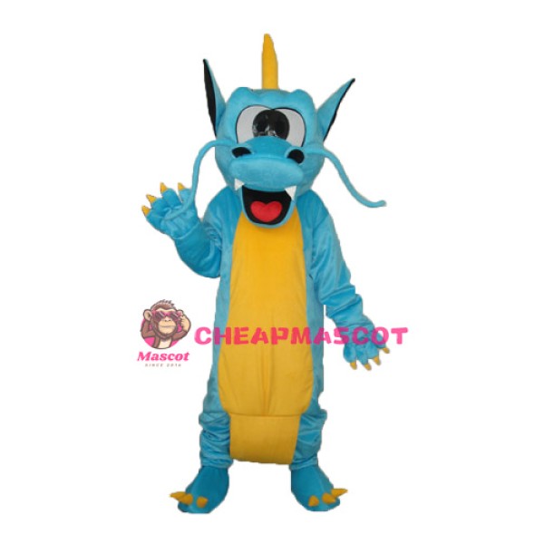 Serrated Teeth Dragon Mascot Adult Costume