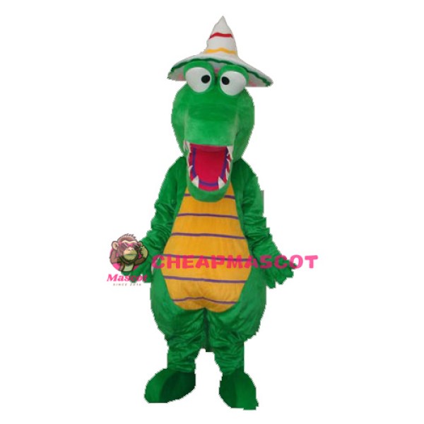 Crocodile with Hat Mascot Adult Costume