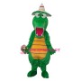 Crocodile with Hat Mascot Adult Costume