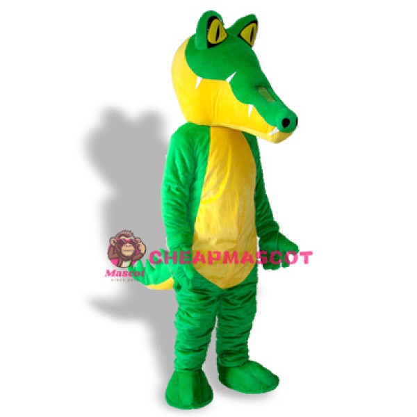 Long Mouth Green Crocodile Adult Mascot Costume
