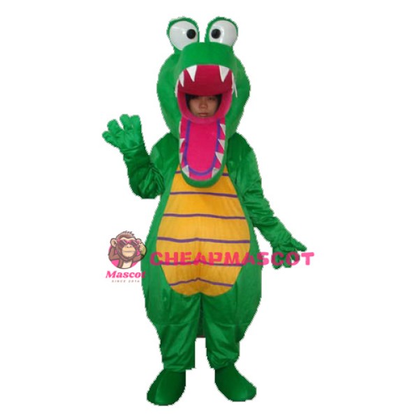 Open Mouth Crocodile Mascot Adult Costume