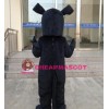 Black Dog Mascot Costume Cartoon
