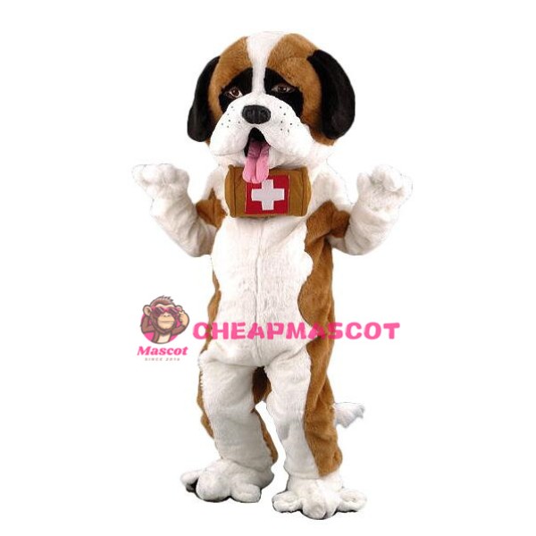 St. Bernard Dog Costume Mascot